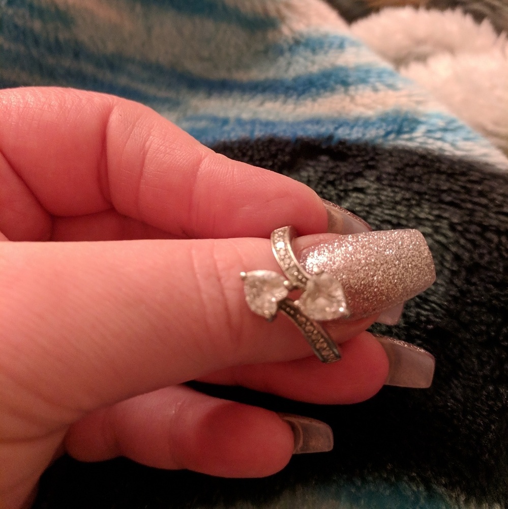 2 heart ring size 7